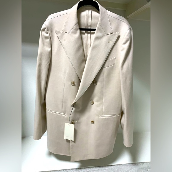NWT Suit Supply Havana Double Breasted Jetted UL Slim Cut Jacket, EU 56 US 46R - Picture 1 of 9